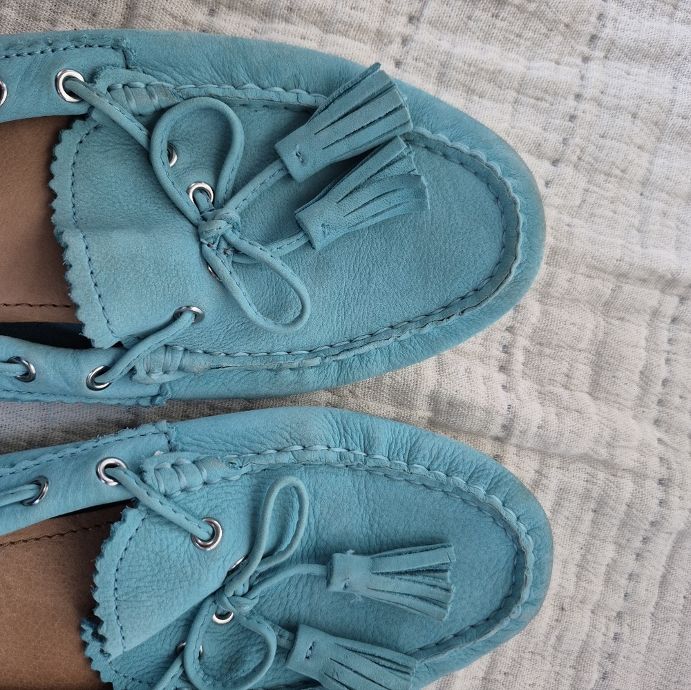 Coach Nadia Leather Loafers Blue Size 7.5 - Picture 6 of 8